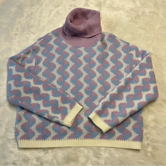 Cotton Emporium zigzag turtleneck sweater - Picture 2 of 4
